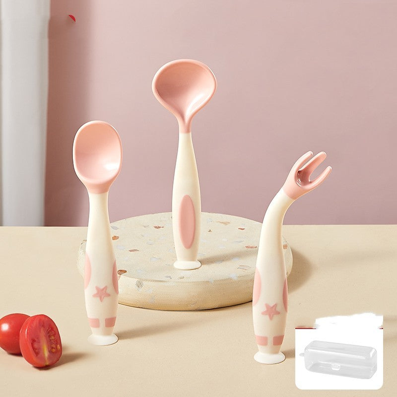 Trainee Training for Autonomous Eating with a Spoon and Fork – Ergonomic Design, Safe Materials | Essential Self-Feeding Utensils for Babies and Toddlers