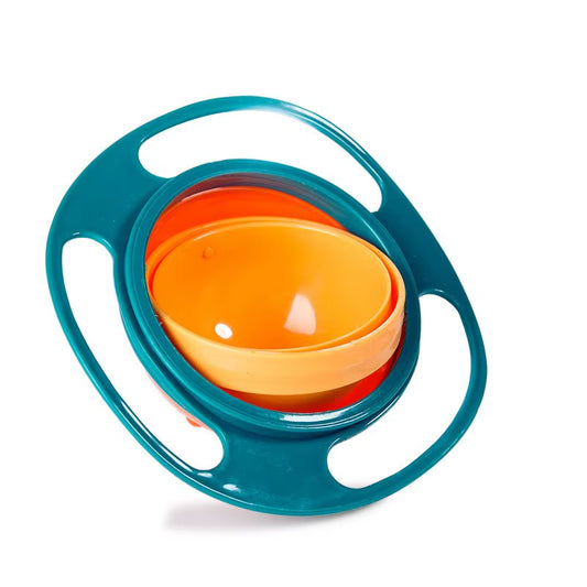 Revolutionary 360° Gyro Bowl - Spill-Resistant Feeding Dish for Kids & Baby Training