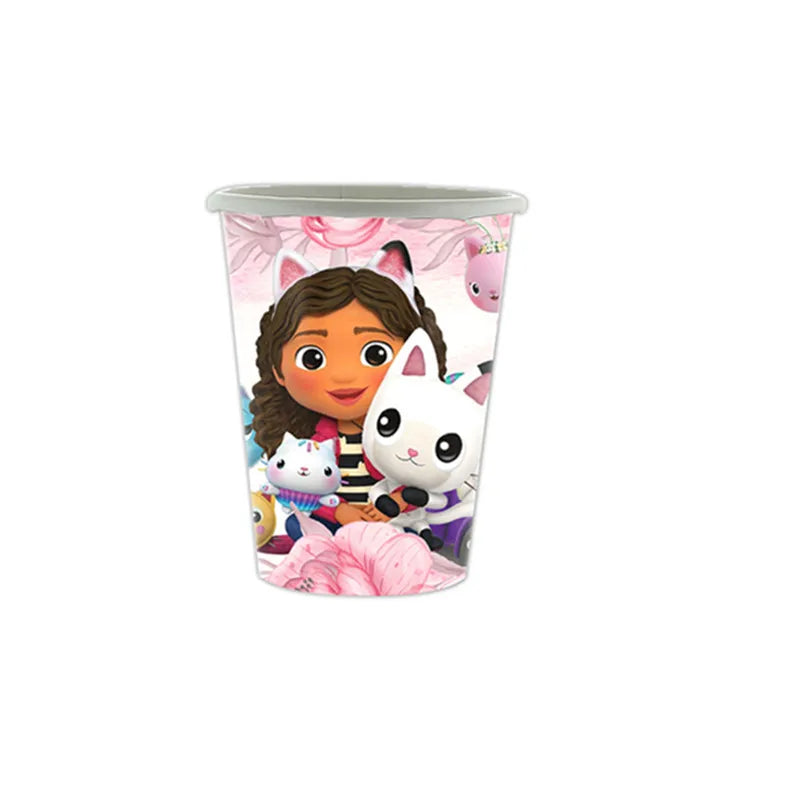 Charming Pink Gabby Dollhouse Birthday Party Supplies - Disposable Tableware, Cups, Plates, Balloons & Banners for Girls Baby Showers!