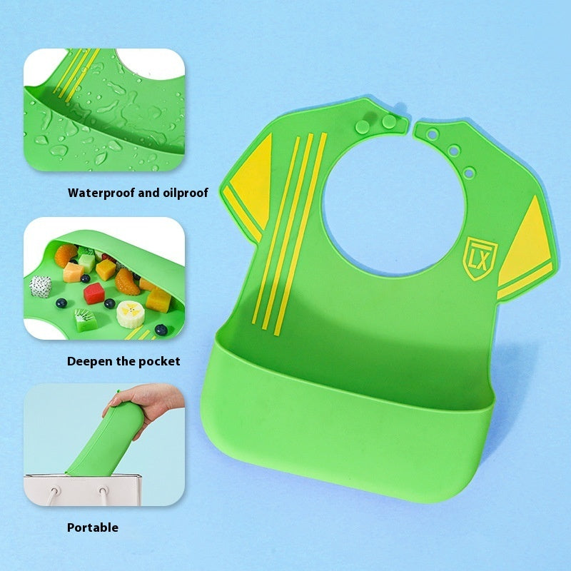CleanGuard Anti-Dirty Baby Self-Eating Bib – Waterproof, Easy-Clean & Comfortable Design | Essential Feeding Accessory for Mess-Free Mealtime with Toddlers