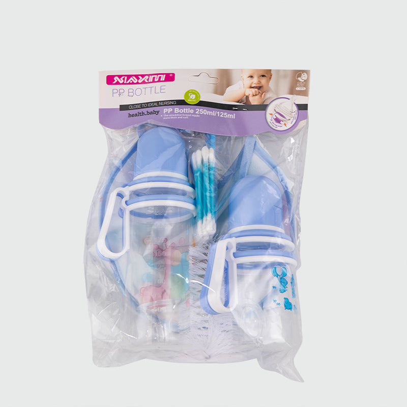 Packaged baby bottle with Nuk branding on a white background