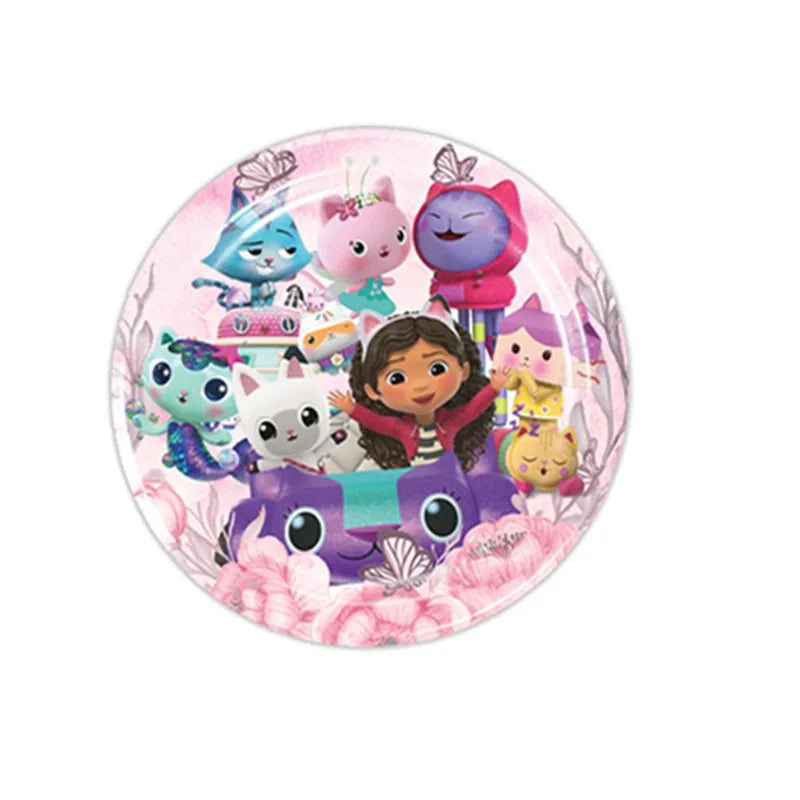 Charming Pink Gabby Dollhouse Birthday Party Supplies - Disposable Tableware, Cups, Plates, Balloons & Banners for Girls Baby Showers!