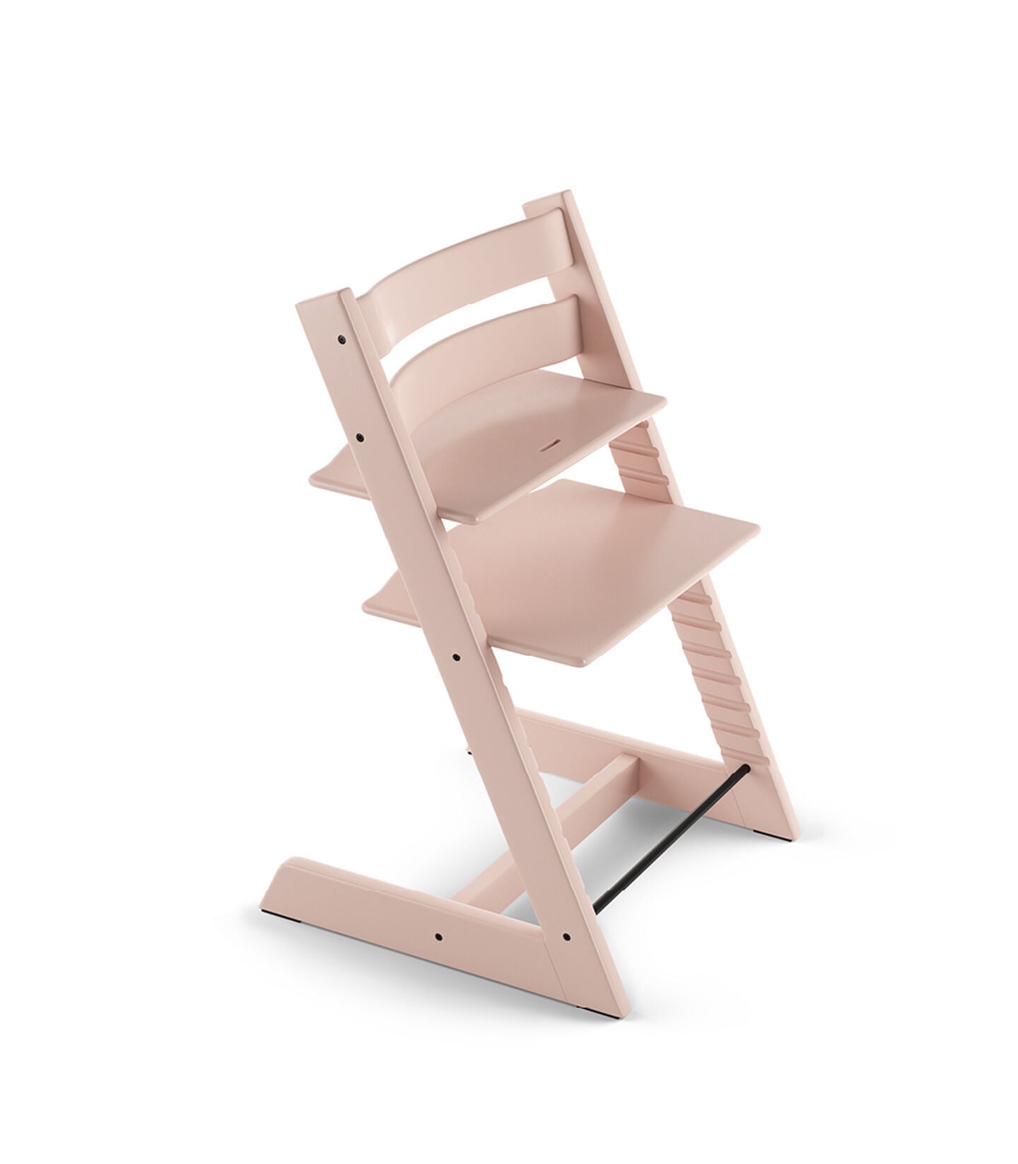 Pink high chair on a white background