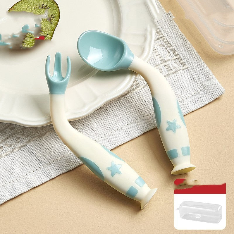 Trainee Training for Autonomous Eating with a Spoon and Fork – Ergonomic Design, Safe Materials | Essential Self-Feeding Utensils for Babies and Toddlers