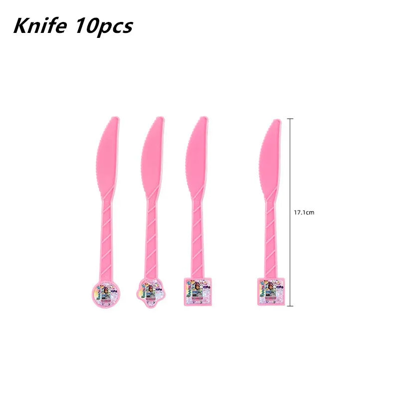 Charming Pink Gabby Dollhouse Birthday Party Supplies - Disposable Tableware, Cups, Plates, Balloons & Banners for Girls Baby Showers!