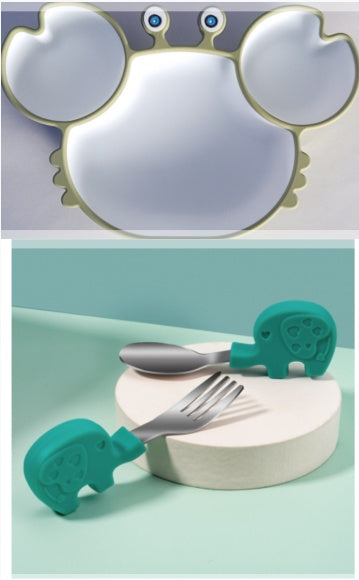 GoofyCub Silicone Baby Plate