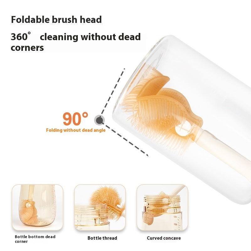 Bottol Silicone Baby Bottle Brush Set – Special Washing Kit with Storage Box | Durable, Hygienic & Space-Saving Cleaning Essentials for Infant Feeding Bottles