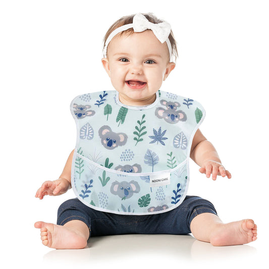 NooniCare Baby Eating Bib – Soft, Waterproof & Easy-Clean Silicone Design | Essential Feeding Accessory for Babies & Toddlers