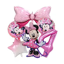 Minnie Mouse Birthday Party Essentials: Disposable Tableware, Balloons, Cups, Plates, and Tablecloth for a Magical Celebration!