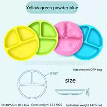 Adorable Silicone Baby Feeding Plate with Suction - Cute Smile Face Toddler Tableware for Easy Mealtime!