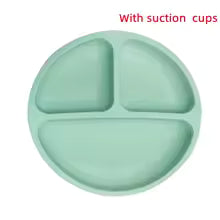 Adorable Silicone Baby Feeding Plate with Suction - Cute Smile Face Toddler Tableware for Easy Mealtime!