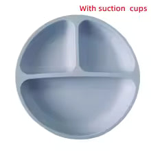 Adorable Silicone Baby Feeding Plate with Suction - Cute Smile Face Toddler Tableware for Easy Mealtime!