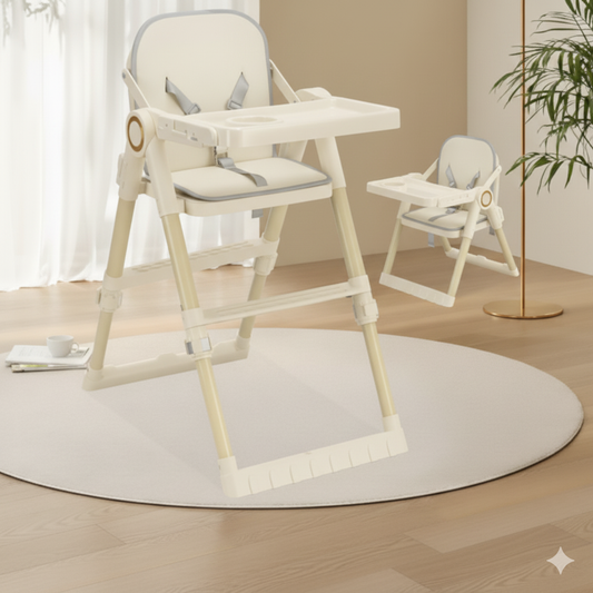 KonaTot High-Legged Baby Feeding Chair - Adjustable & Foldable Infant Seating for Ages 3 to 36 Months