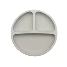 Adorable Silicone Baby Feeding Plate with Suction - Cute Smile Face Toddler Tableware for Easy Mealtime!