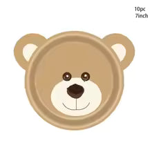 Cartoon Bear Disposable Tableware Set