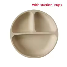 Adorable Silicone Baby Feeding Plate with Suction - Cute Smile Face Toddler Tableware for Easy Mealtime!