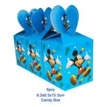 Blue Mickey Mouse Birthday Party Essentials: Disposable Cups, Plates, and Tablecloth for Kids' Celebrations