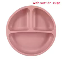 Adorable Silicone Baby Feeding Plate with Suction - Cute Smile Face Toddler Tableware for Easy Mealtime!