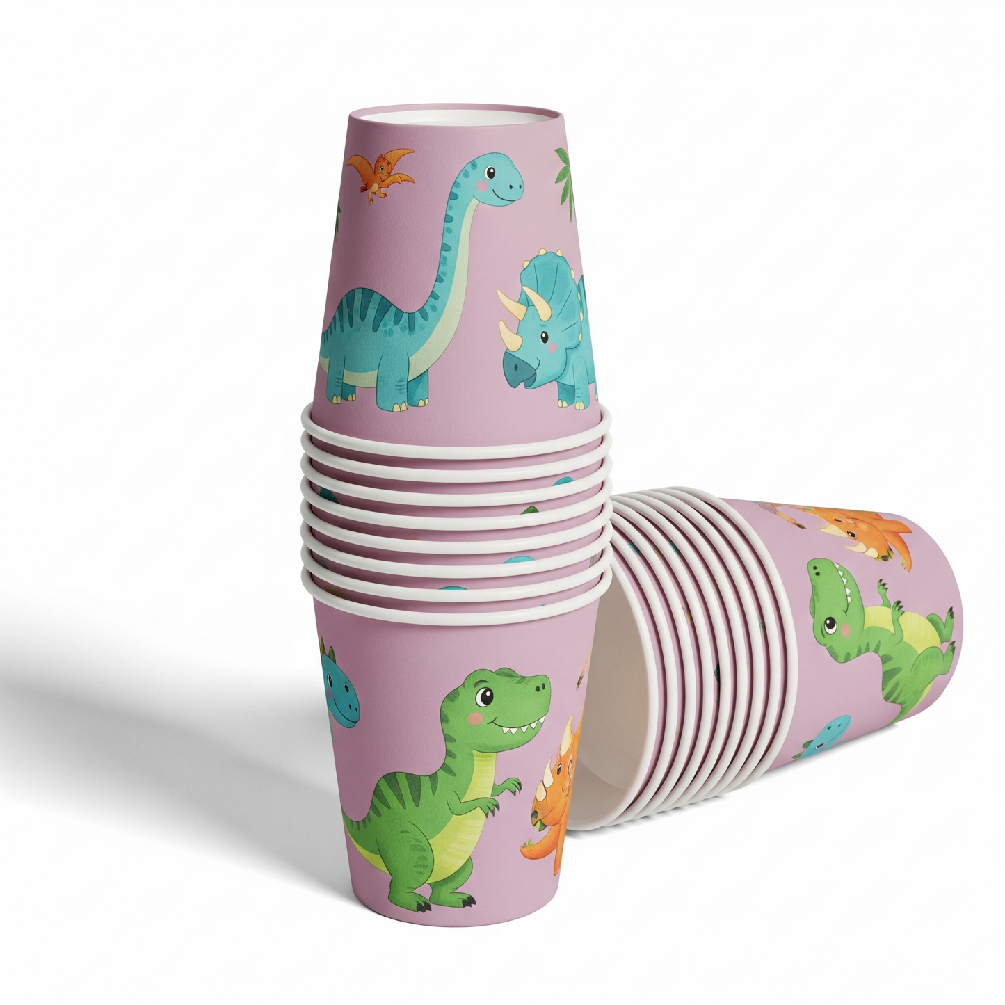 Dinosaur-Themed Birthday Party Disposable Tableware Set - Plates, Cups, Napkins & Tablecloth for Kids' Celebrations and Baby Showers
