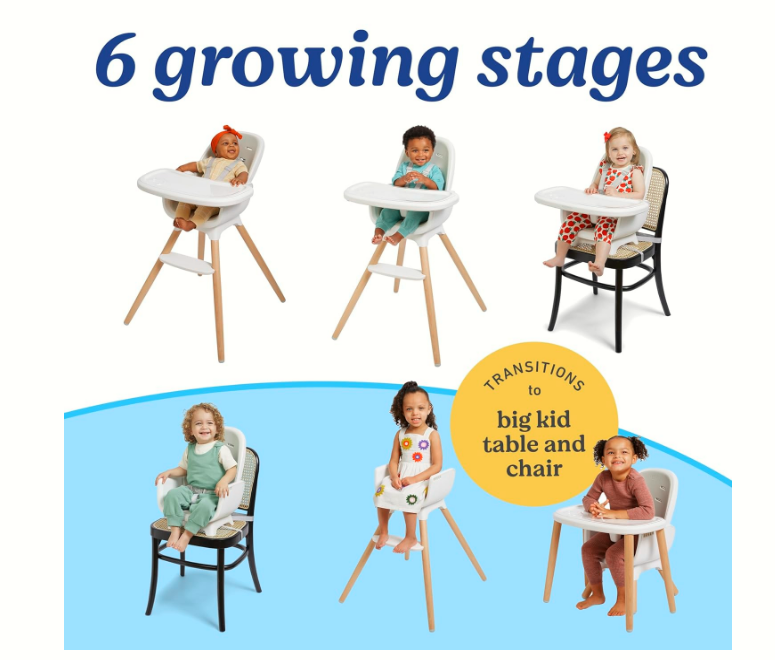 Bao Bao High Chair: A foldable and portable multi-functional high chair for children, designed to be a large baby dining table cha