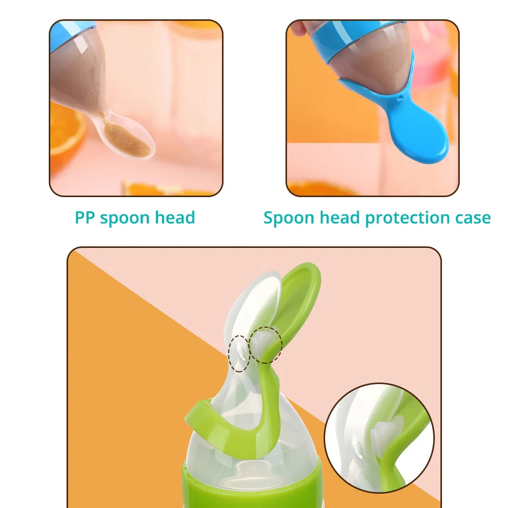 Spoon with PP spoon head and protection case on a colorful background