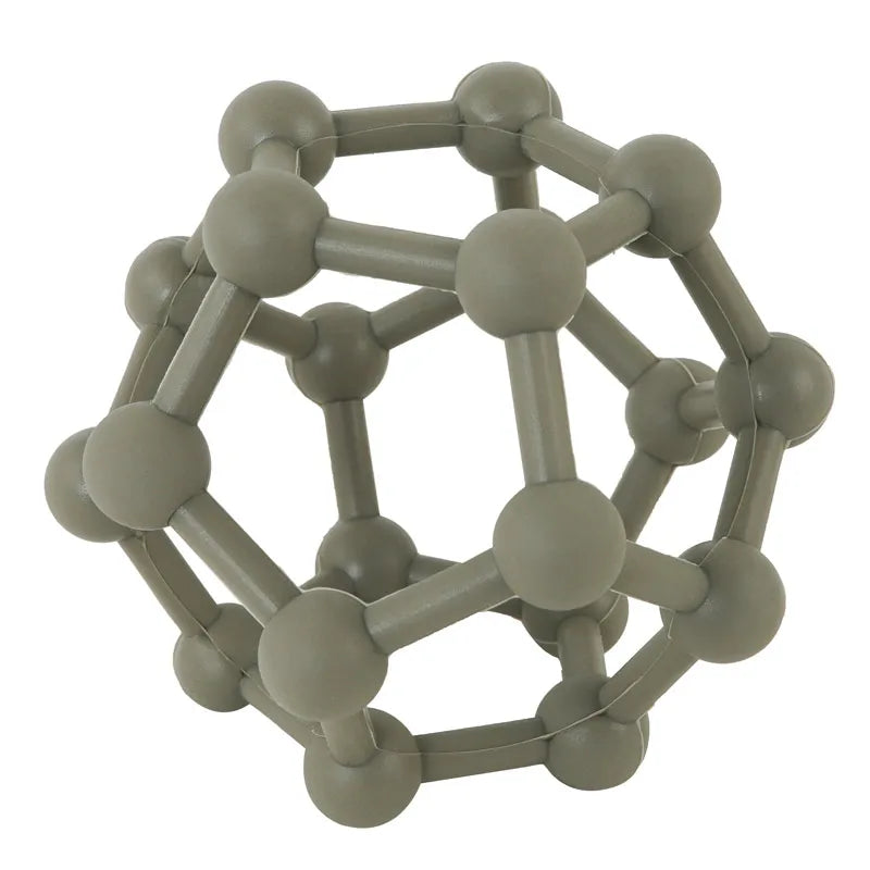 Geometric model of a molecular structure on a white background