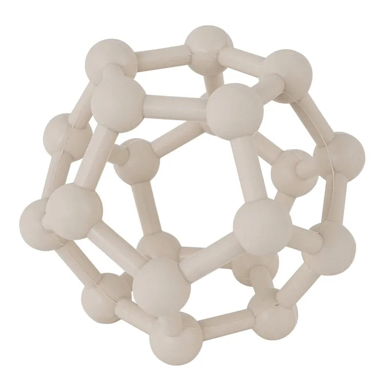 White molecular model on a white background