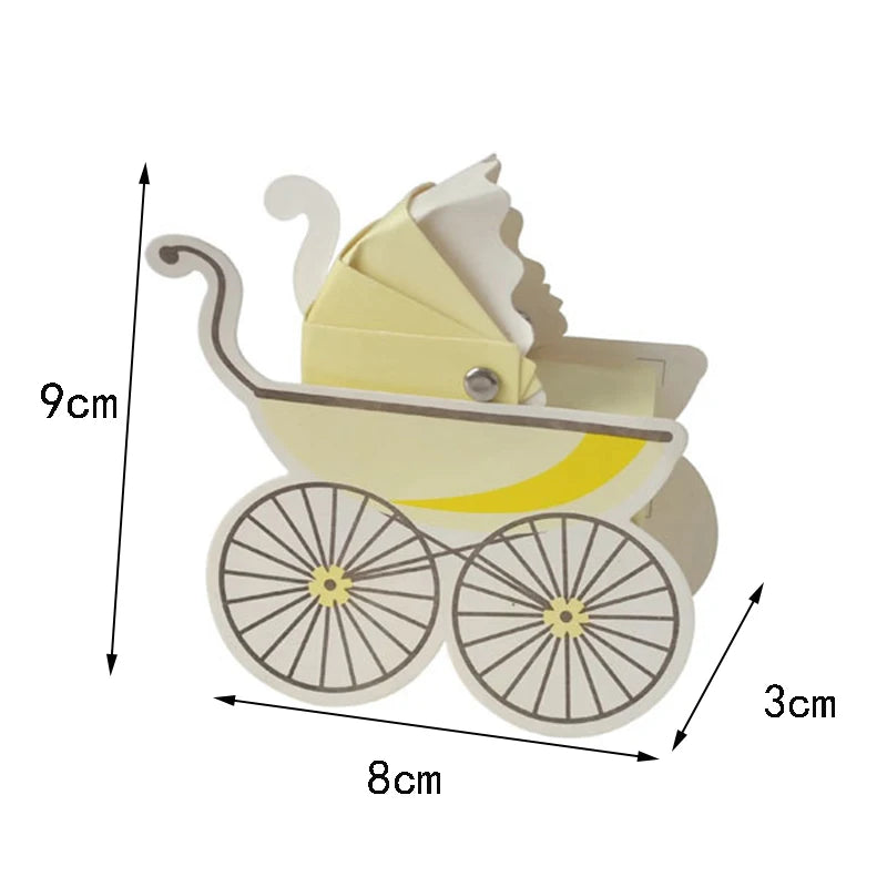 Measurement chart of a baby stroller model with dimensions labeled.