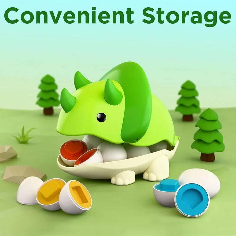 Green dinosaur-shaped toy with compartments on a green background