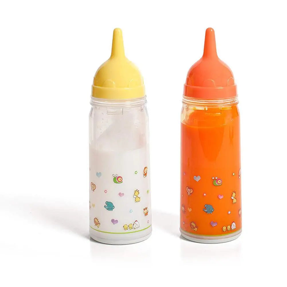 Two children's sippy cups with colorful lids on a white background