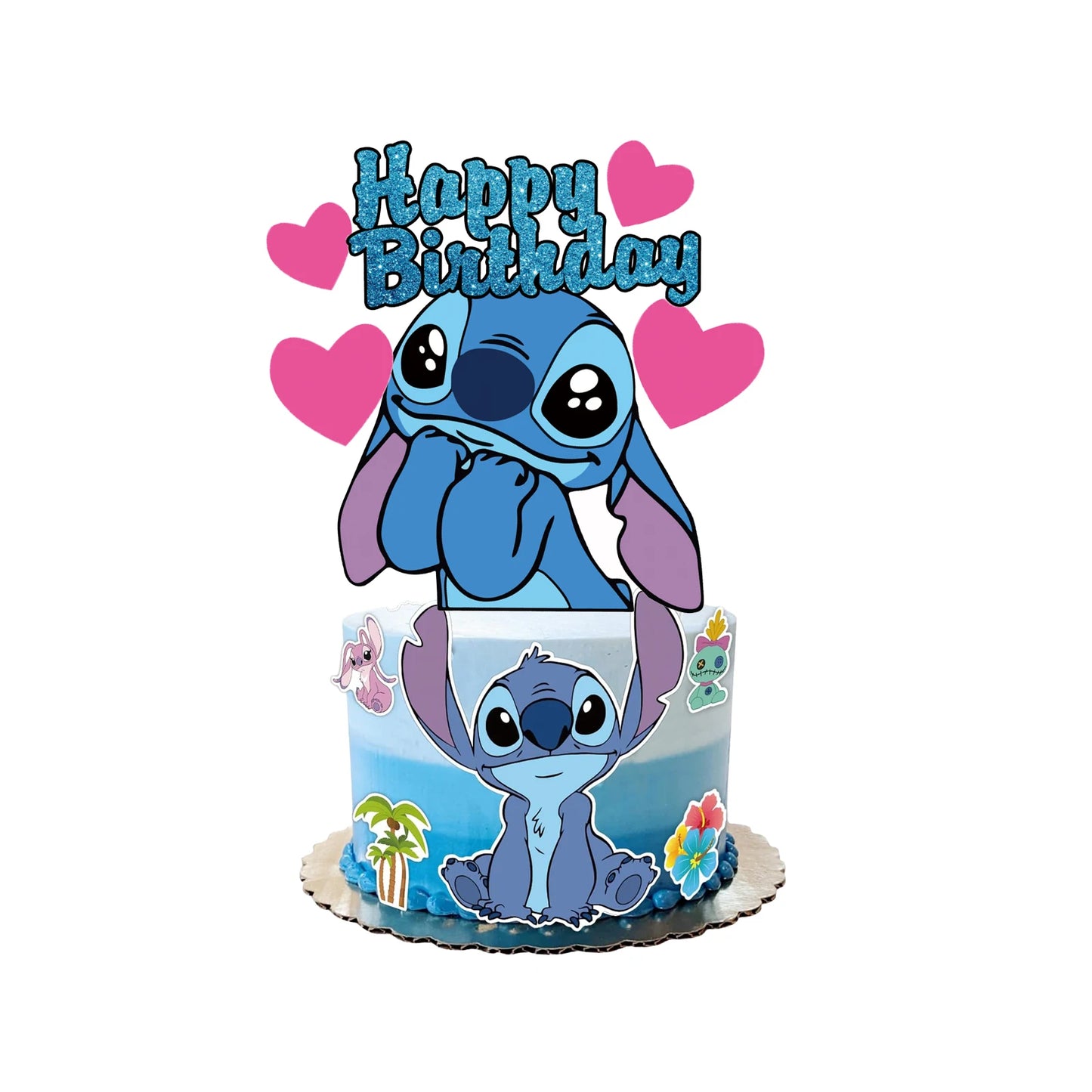 Stitch Birthday Decorations – Kids Cake Topper Kit