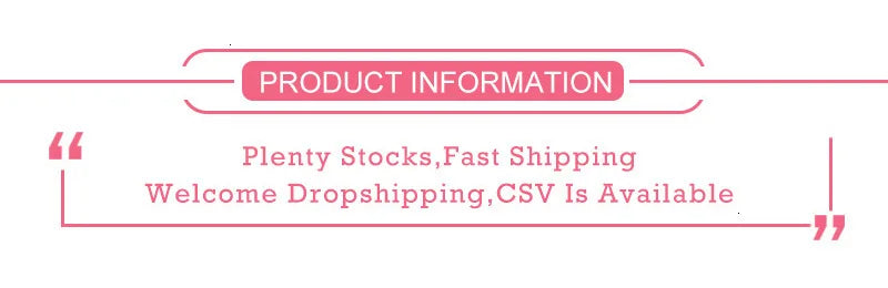 Product information text on a pink background with decorative elements.