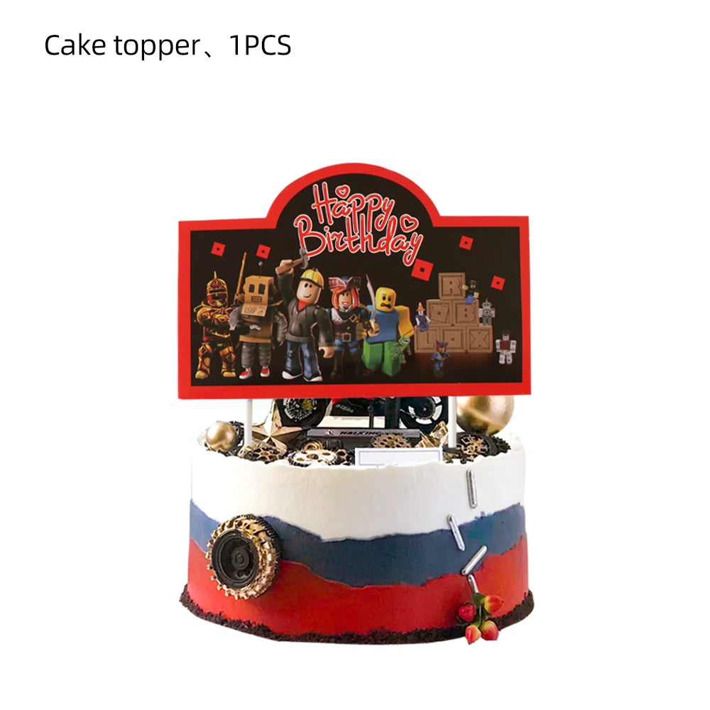 Hot Roblox Birthday Decor – Game Balloons & Tableware