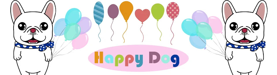 Colorful OHBaby birthday accessory kit with gift bags and playful banner featuring cartoon dogs and balloons.