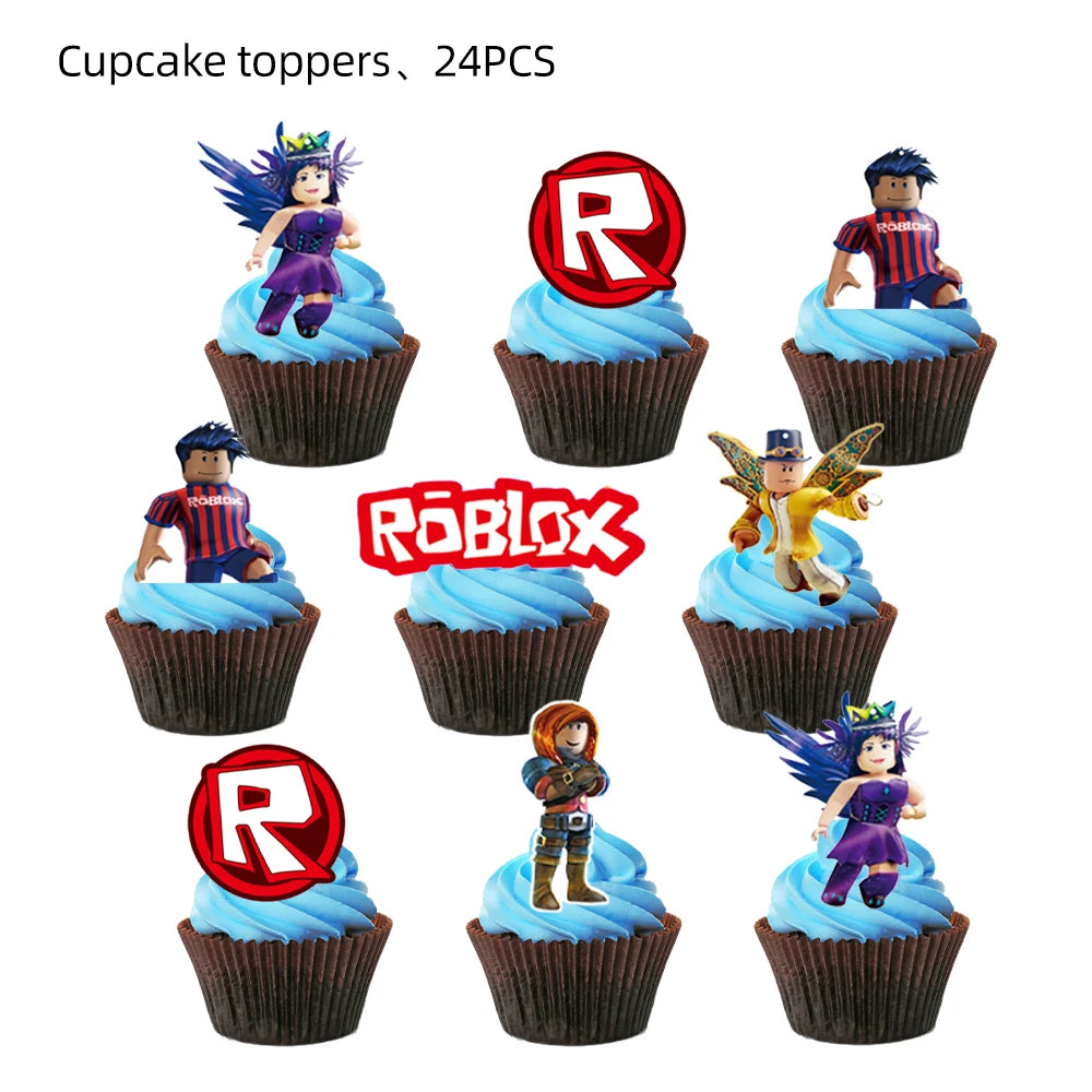 Hot Roblox Birthday Decor – Game Balloons & Tableware