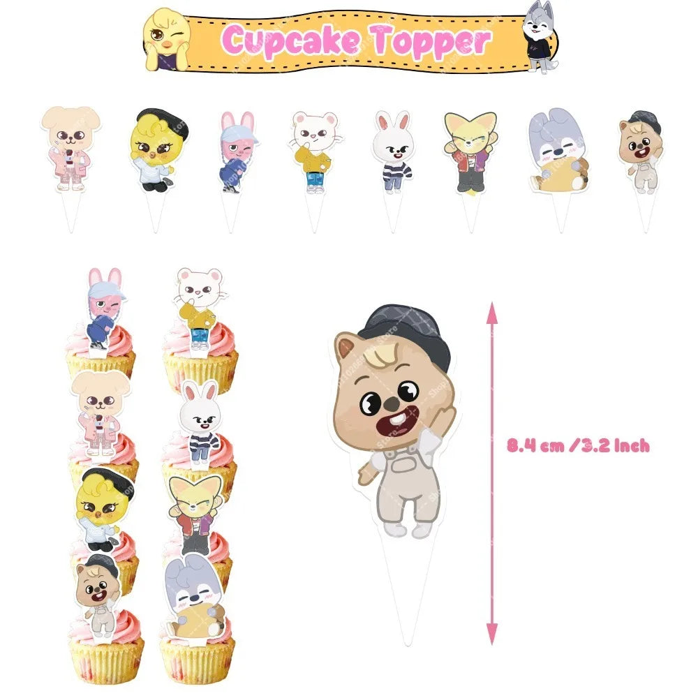 SKZ OOed Children Birthday Banner and Balloons