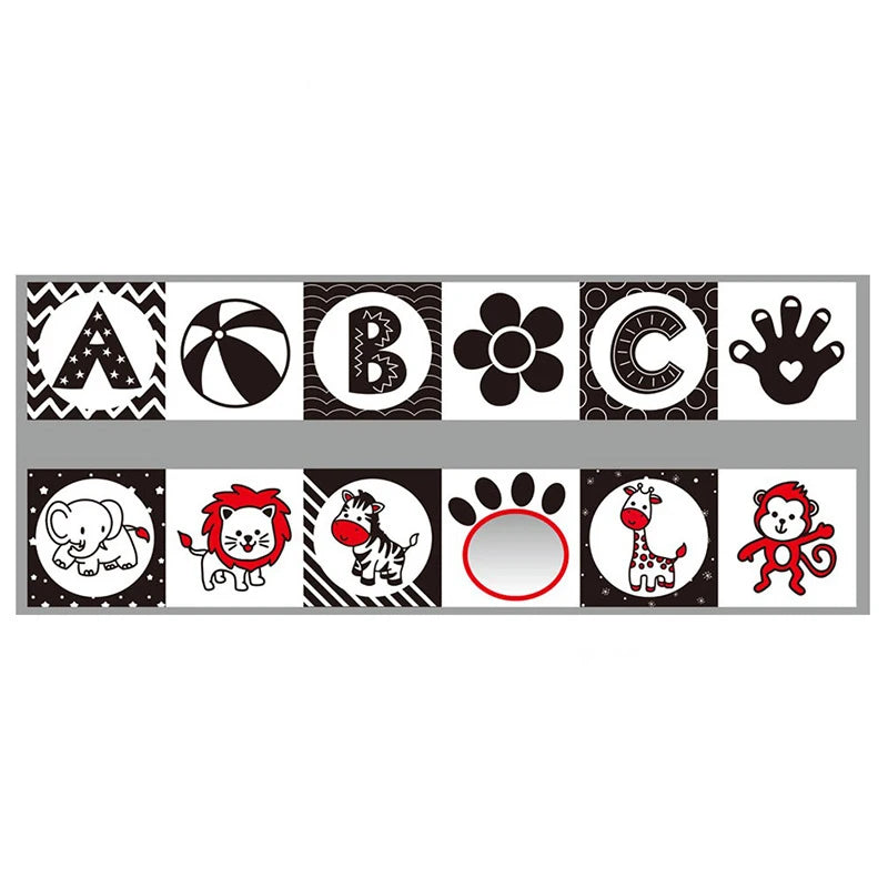 Decorative alphabet and animal-themed wall stickers on a white background