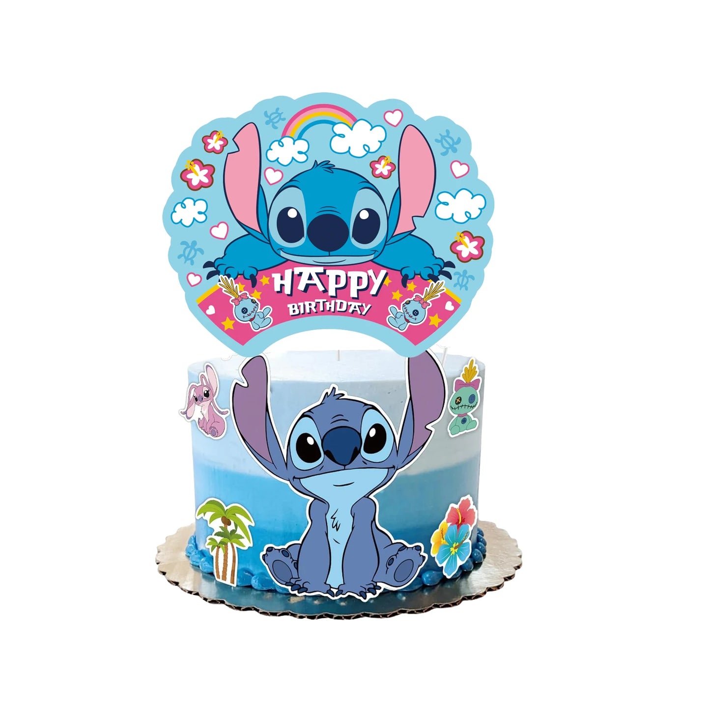 Stitch Birthday Decorations – Kids Cake Topper Kit