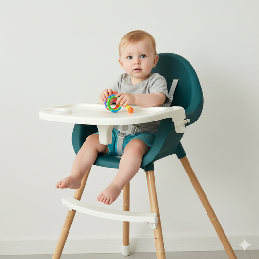 Bao Bao High Chair: A foldable and portable multi-functional high chair for children, designed to be a large baby dining table cha