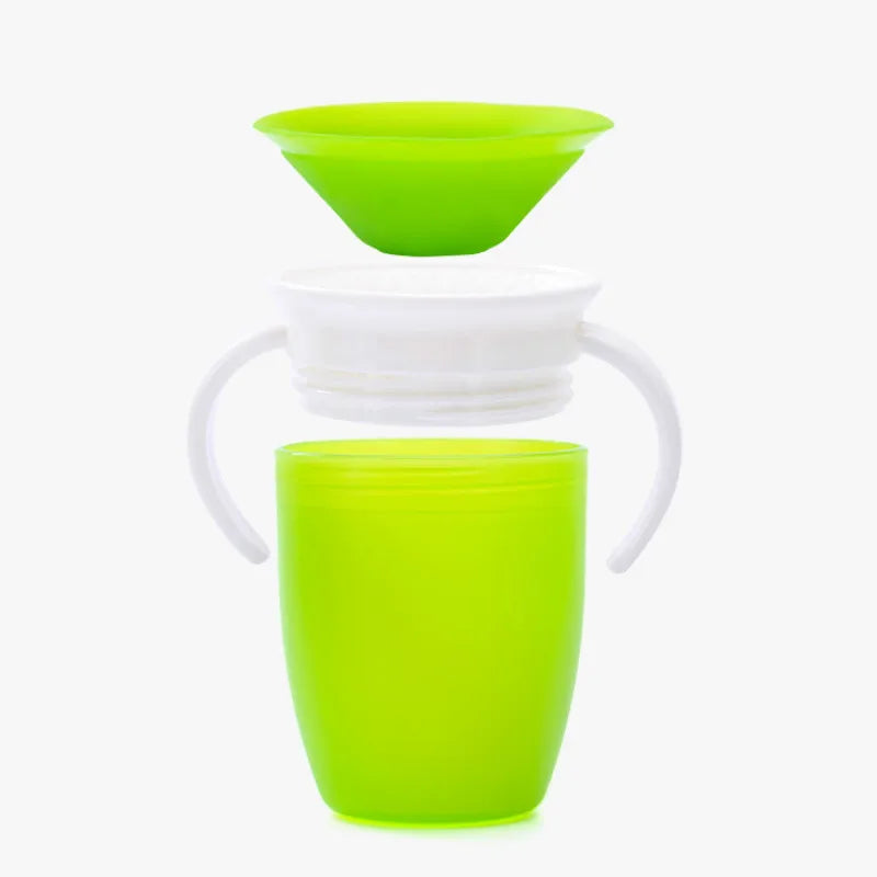 360° Rotating Baby Water Cup with Double Handle & Leakproof Flip Lid - Perfect Learning Drinking Cup for Infants