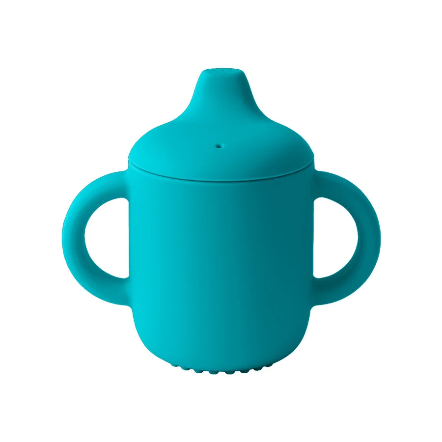 Portable Silicone Baby Feeding Cups - Ideal for Infants and Toddlers with Easy Grip Handles