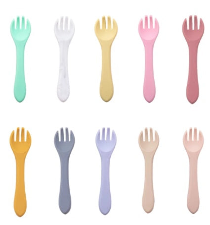 OlivioTots Food-Grade Silicone Baby Fork