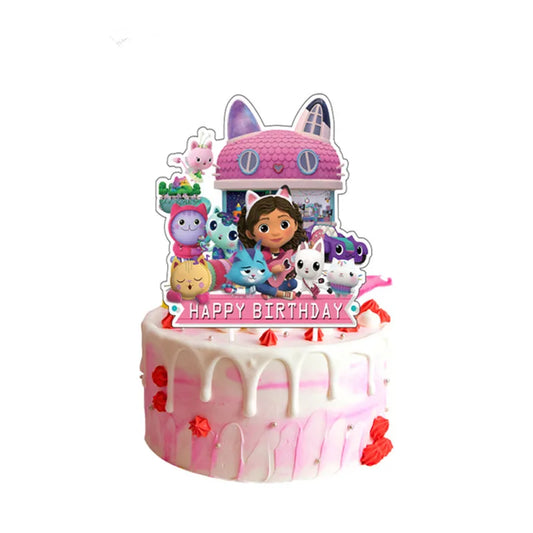 Charming Pink Gabby Dollhouse Birthday Party Supplies - Disposable Tableware, Cups, Plates, Balloons & Banners for Girls Baby Showers!
