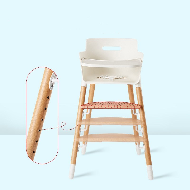 Wooden chair with a red woven seat on a light blue background