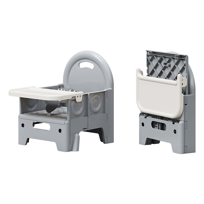 Amobi Adjustable Height High Chair & Long Bench: This portable, foldable children's dining table is a perfect two-in-one seat